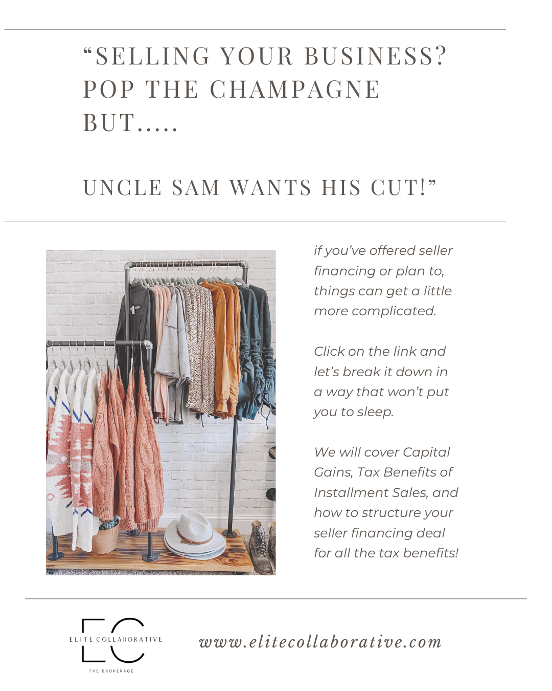 Selling Your Business? Pop The Champagne…