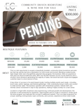 *PENDING SALE* Trendy Bookstore & Wine Bar with 60K+ Following & Built-In Traffic