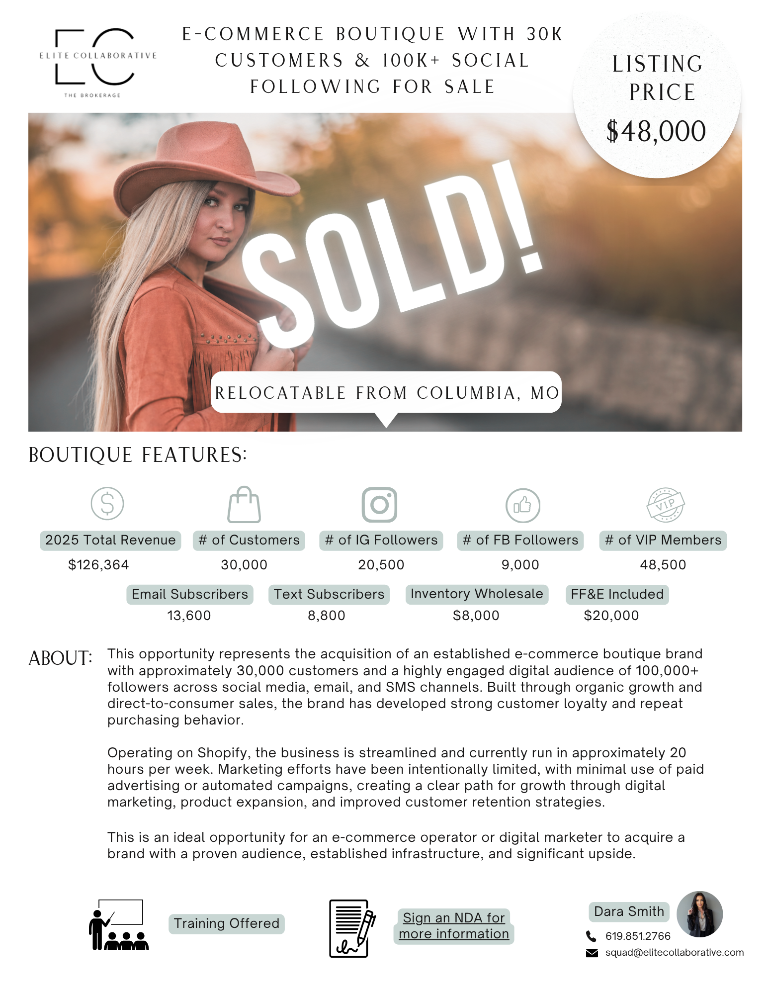 Western E-commerce Boutique with 30K Customers & 100K+ Social Following