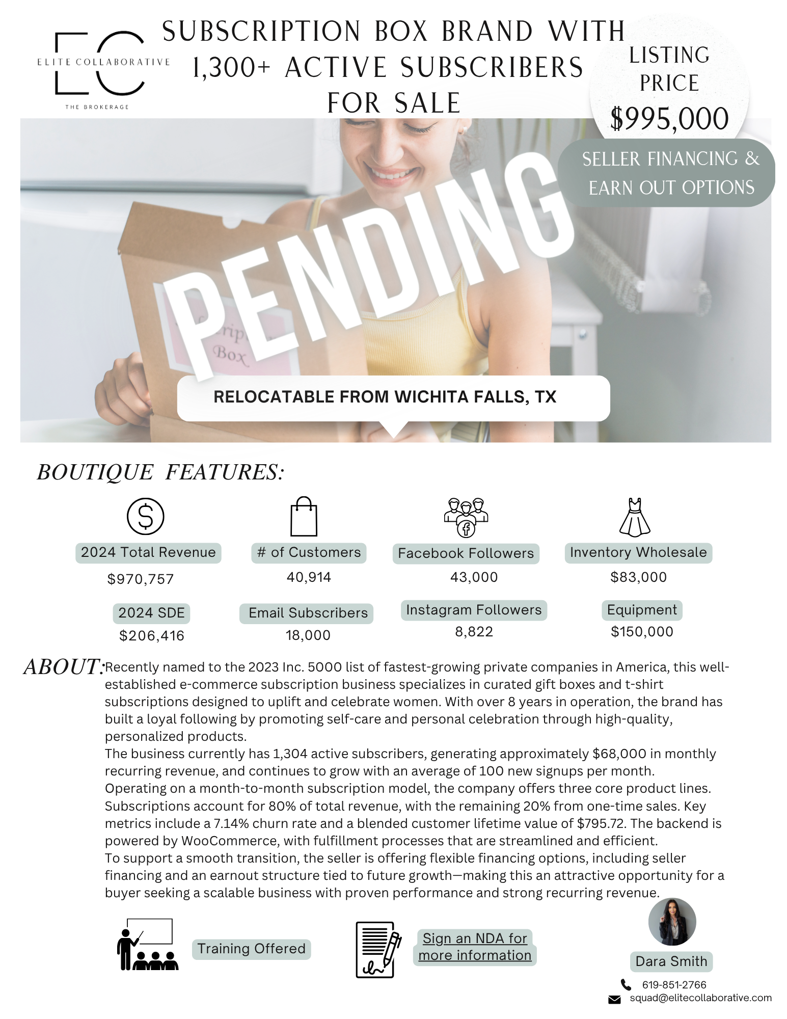 *PENDING SALE* Subscription Box E-Commerce Brand $995,000