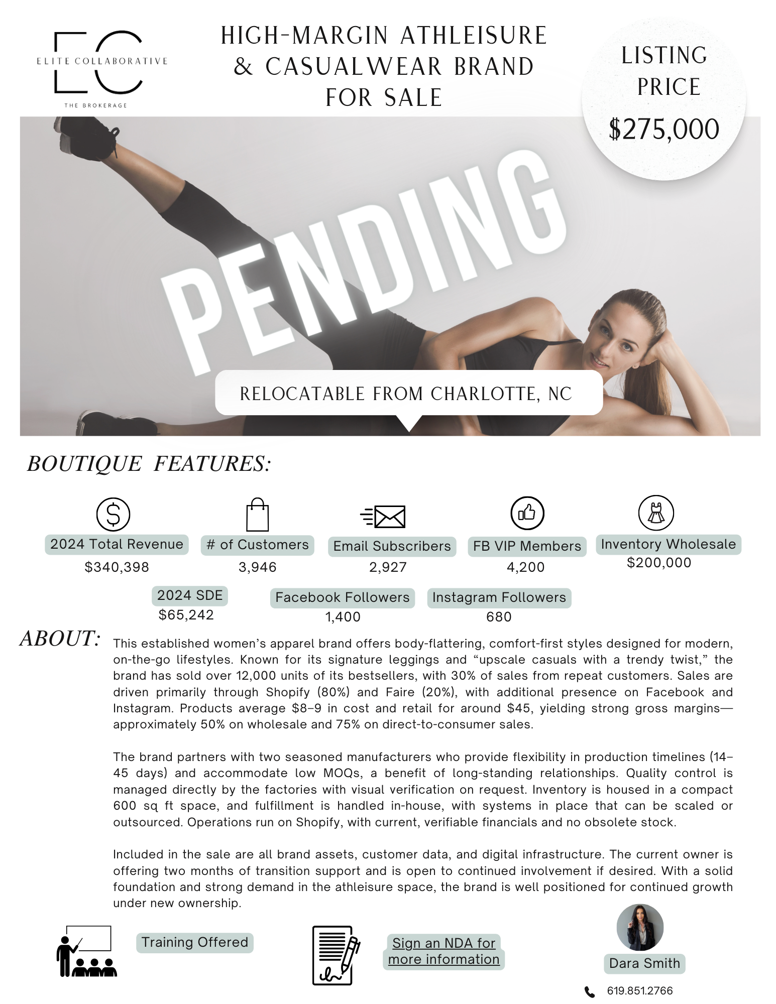 High-Margin Athleisure & Casualwear Brand $275,000