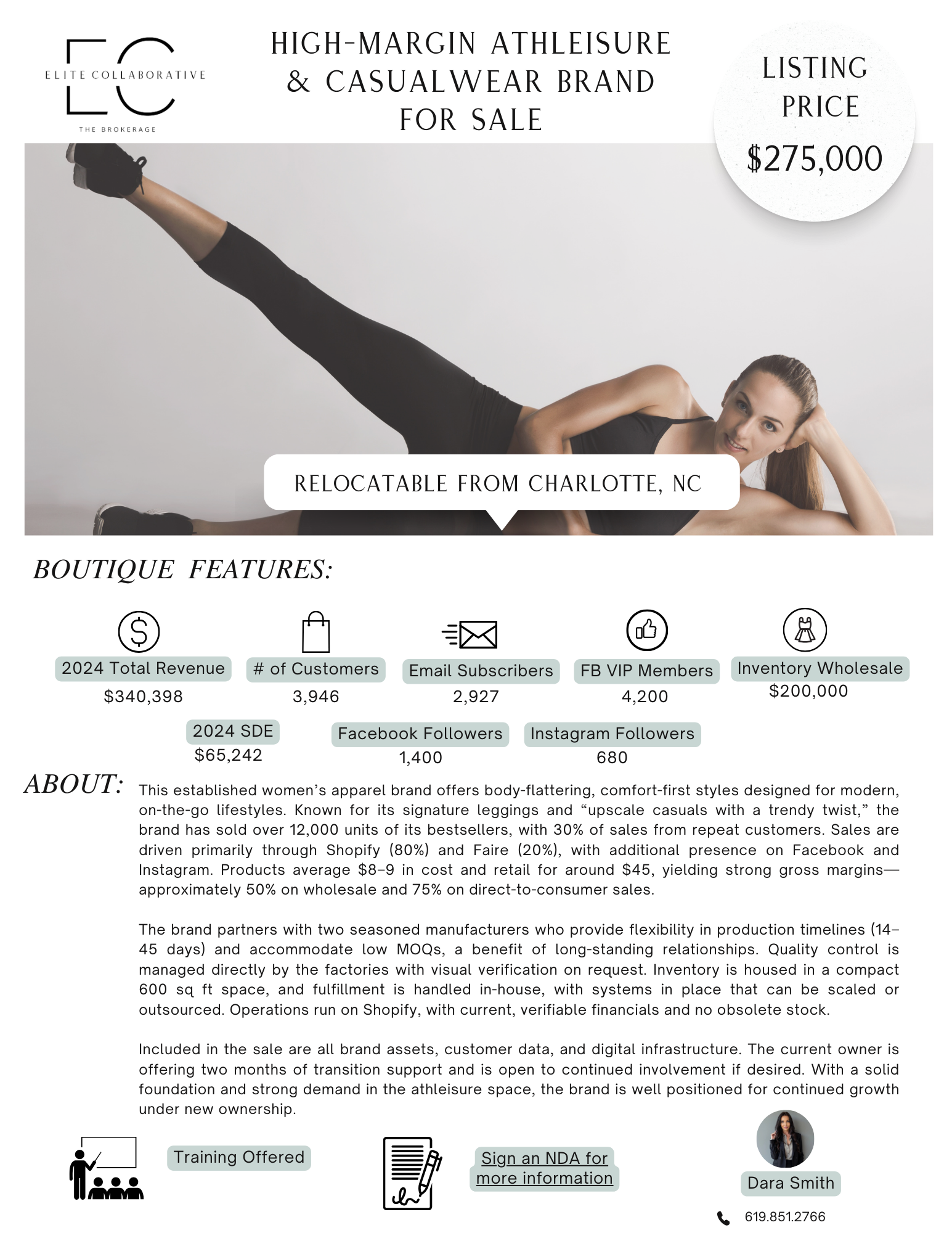 High-Margin Athleisure & Casualwear Brand $275,000