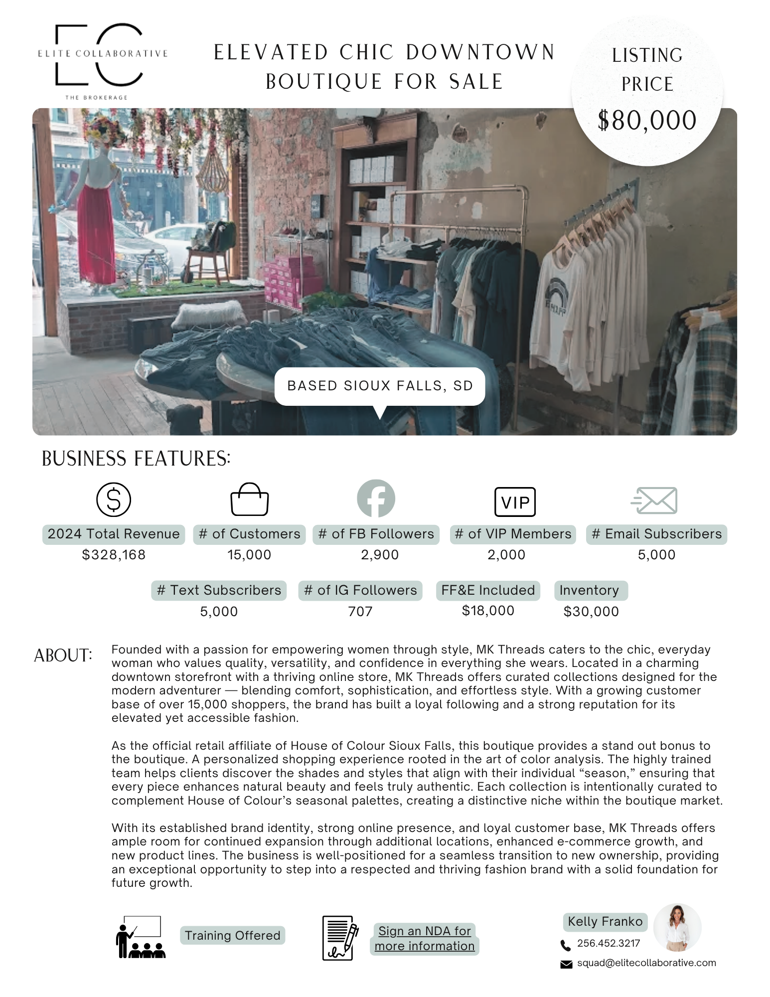 Profitable Elevated Chic Downtown Boutique & Online Store