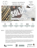 *SOLD* Patented Backpack Brand $55,800