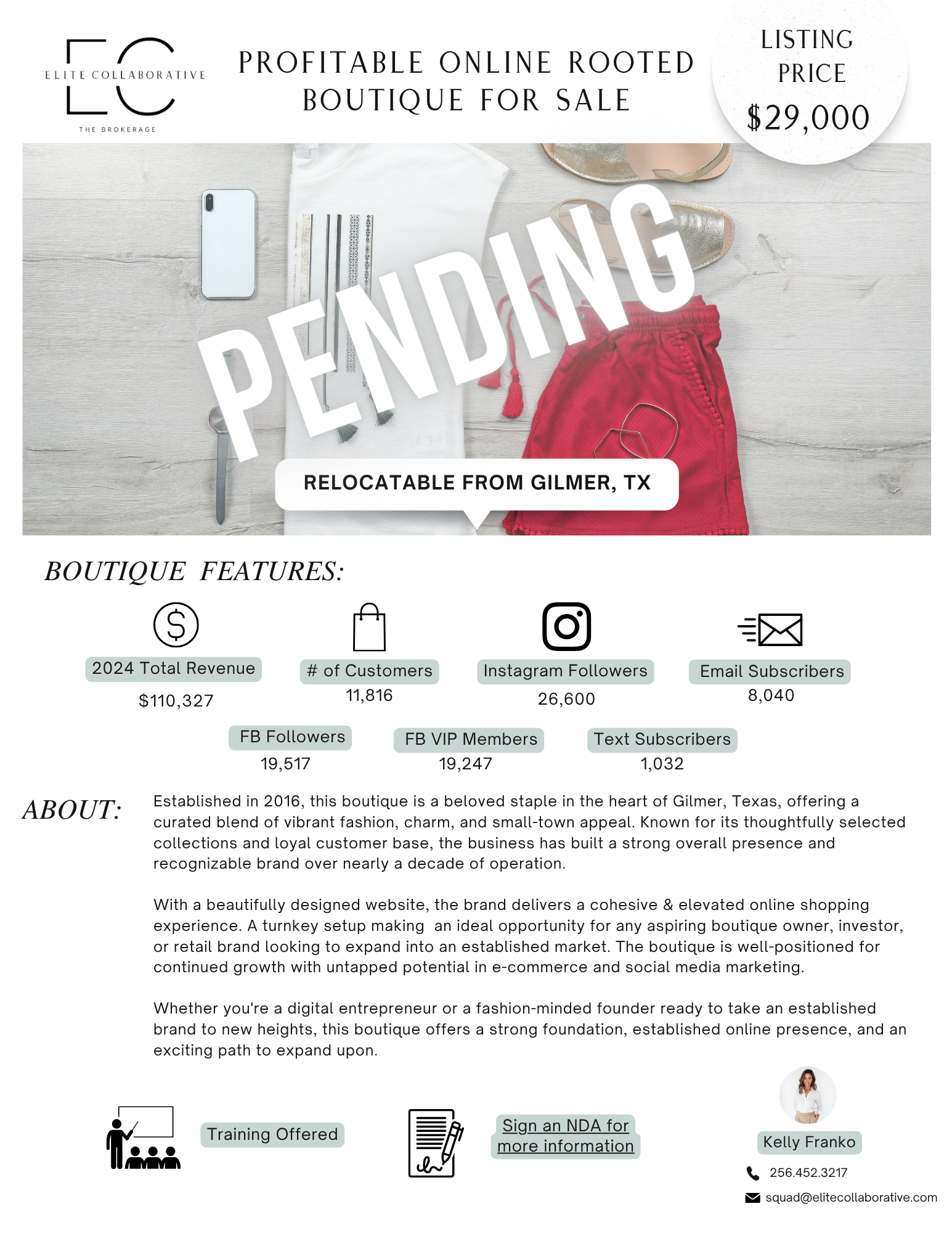 *PENDING SALE* Profitable Online Rooted Boutique $29,000